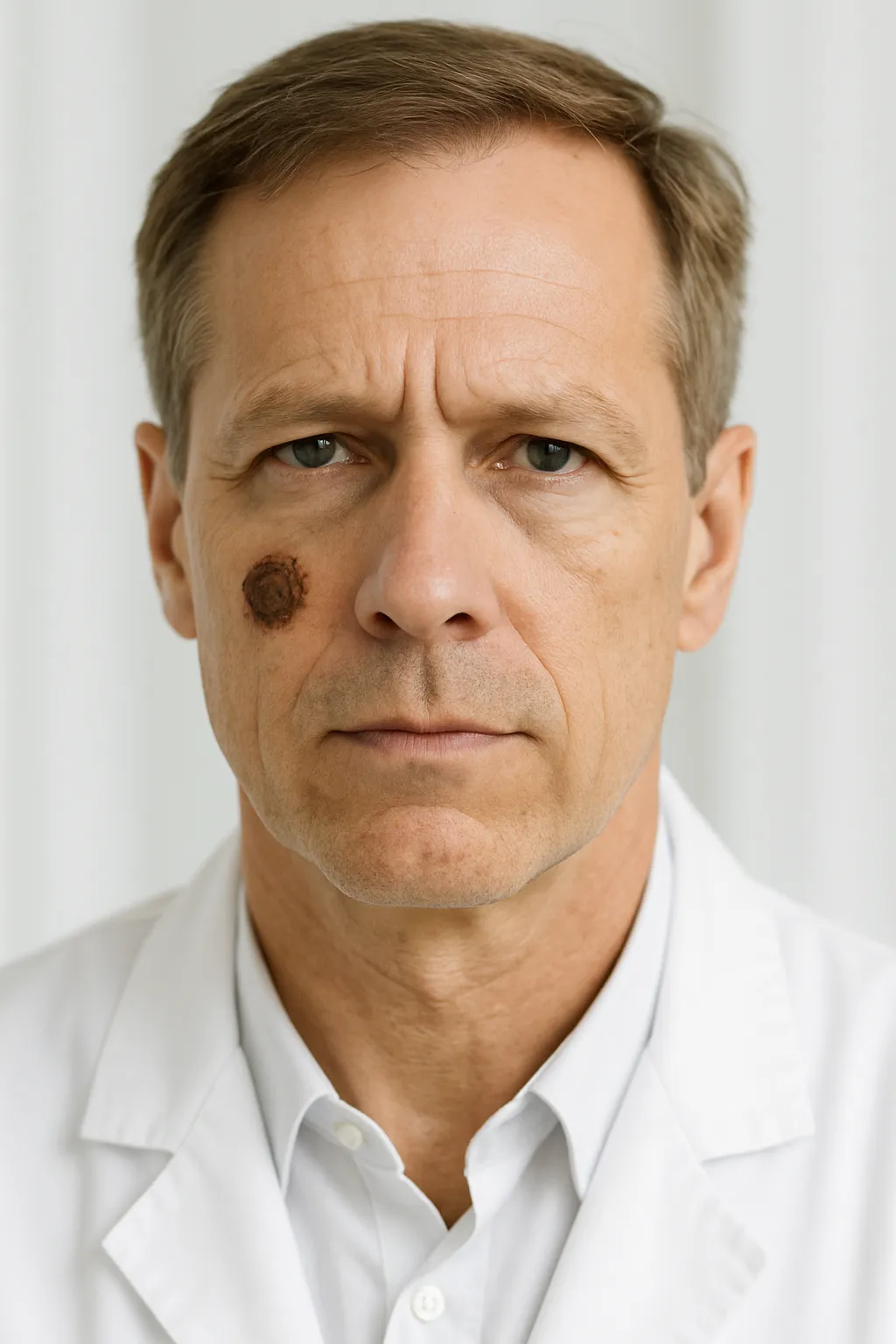 Porträt eines Mannes mit Hautverletzung_ergebnis BOTOX® gegen Knirschen